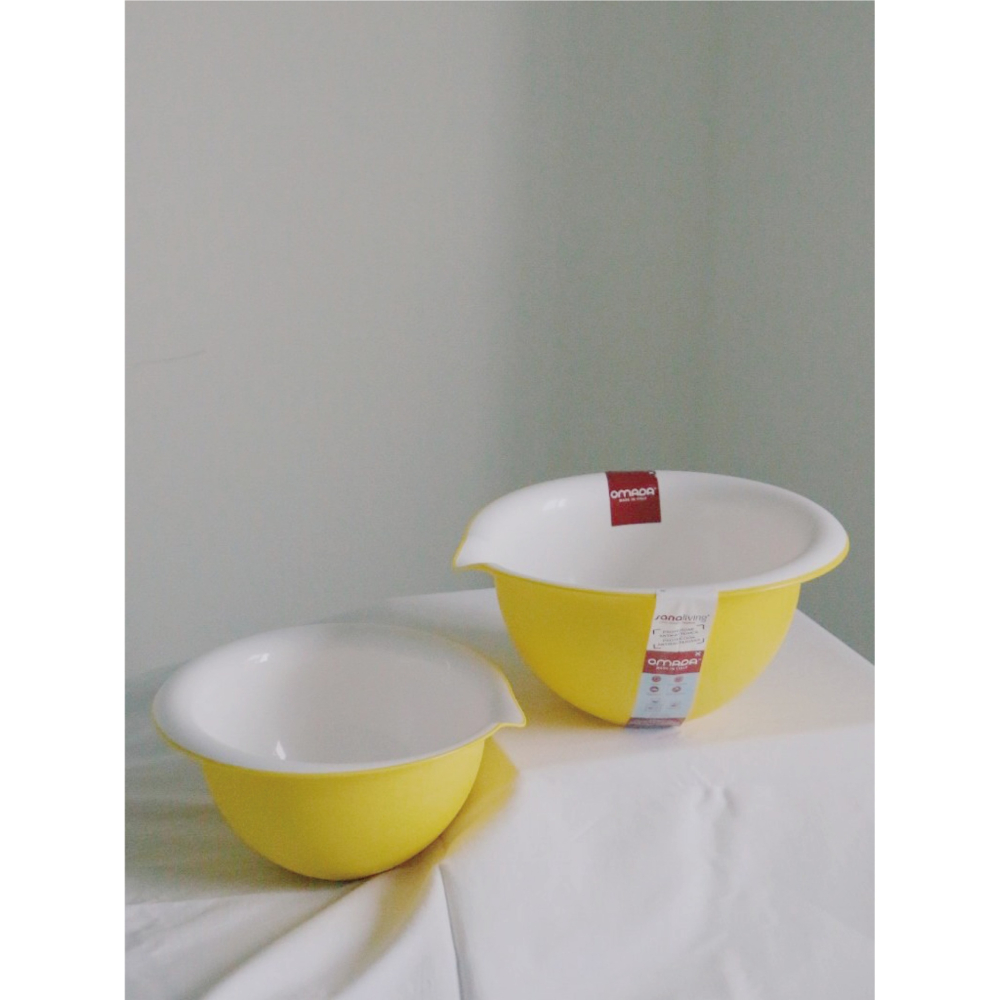 【OMADA】烘培甜點抗菌攪拌碗 黃色 3.0L(Microban抗菌技術、易於收納優化空間、攪拌碗、甜點攪拌碗)-細節圖4