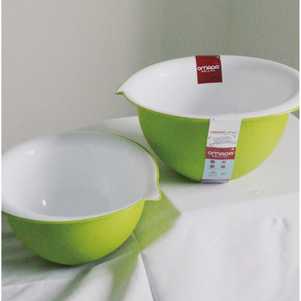 【OMADA】烘培甜點抗菌攪拌碗 綠色 2.0L(Microban抗菌技術、易於收納優化空間、攪拌碗、甜點攪拌碗)-細節圖4