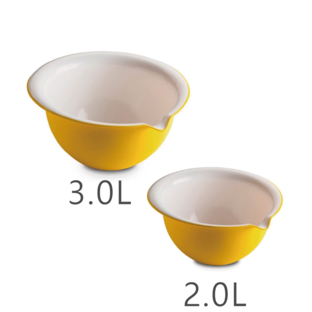 【OMADA】烘培甜點抗菌攪拌碗 黃色 2.0L(Microban抗菌技術、易於收納優化空間、攪拌碗、甜點攪拌碗)-細節圖3