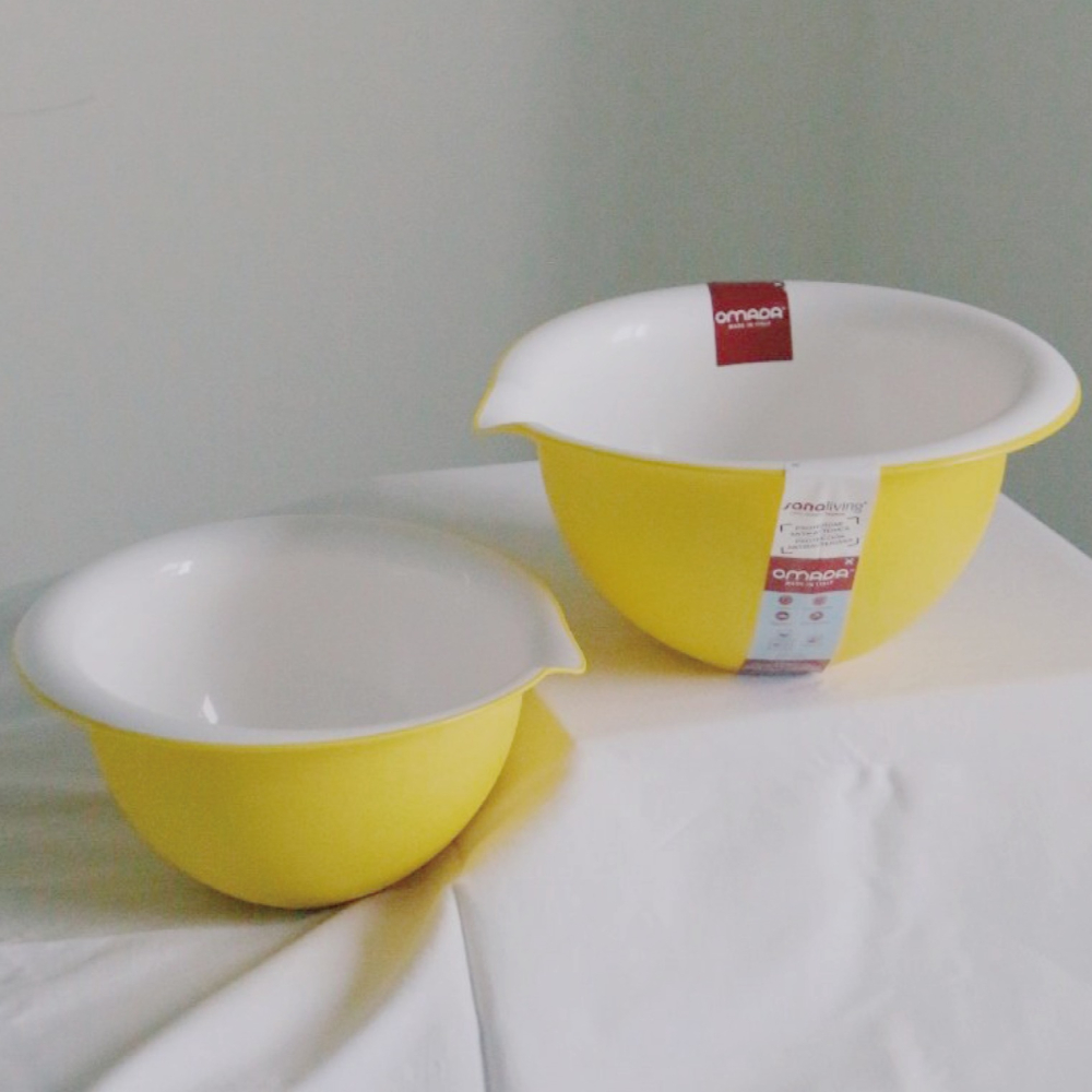 【OMADA】烘培甜點抗菌攪拌碗 黃色 2.0L(Microban抗菌技術、易於收納優化空間、攪拌碗、甜點攪拌碗)-細節圖4