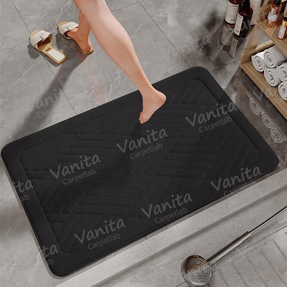 在台現貨｜簡單生活記憶眠吸水地墊 可機洗 透氣 Q彈 減壓 防滑地墊 腳踏墊 浴室墊 簡約 減壓地墊 慢回彈 記憶腳踏墊-細節圖8