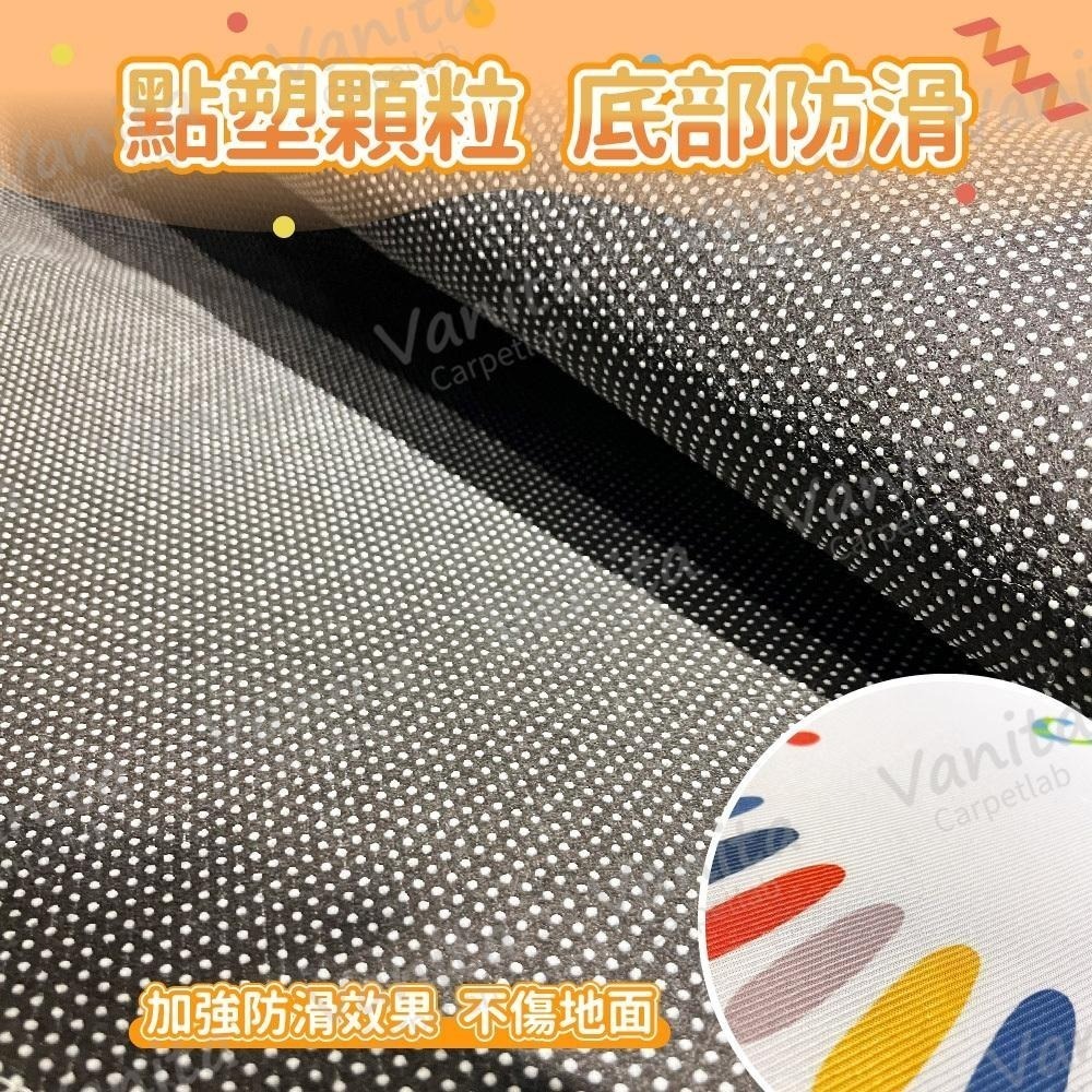 在台現貨｜歡樂派對動物短絨圓形地毯 童趣 可愛 寶寶慶生 遊戲房 房間臥室 清爽短毛 耐髒 水晶絨 抓周地墊 閱讀區地墊-細節圖4