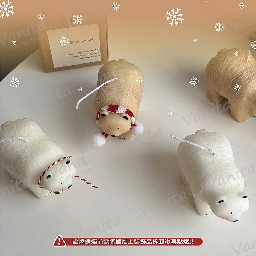 聖誕節限定｜手刷繪本聖誕熊熊迷你蠟燭 在台現貨 隔日到 聖誕裝飾 佈置蠟燭 送禮好物 質感蠟燭 造型蠟燭 節日慶祝 裝扮-細節圖3