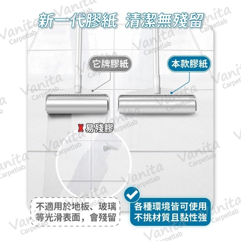 在台現貨｜可撕式地毯清潔滾輪 地毯除塵滾輪 地毯清潔神器 黏毛滾輪 黏毛器 除塵器 粘毛器 棉絮 毛絮 棉屑 毛屑-細節圖2