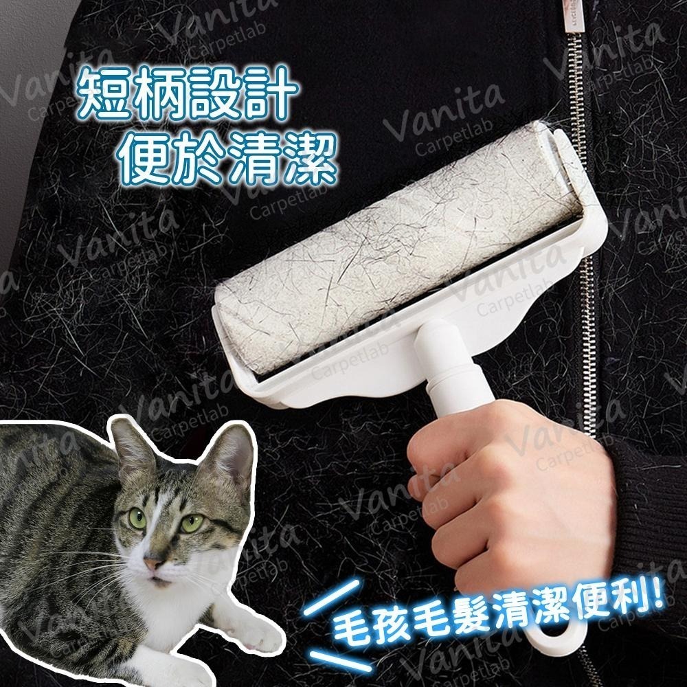在台現貨｜可撕式地毯清潔滾輪 地毯除塵滾輪 地毯清潔神器 黏毛滾輪 黏毛器 除塵器 粘毛器 棉絮 毛絮 棉屑 毛屑-細節圖4