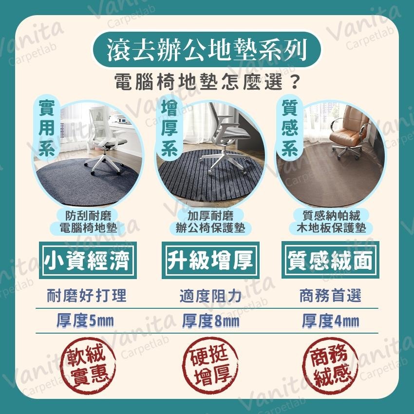 在台現貨｜加厚耐磨辦公椅保護墊 地板 保護 防刮 防滑 隔音靜音 辦公 書房 電競 電腦 按摩 椅 地 墊 毯-細節圖9