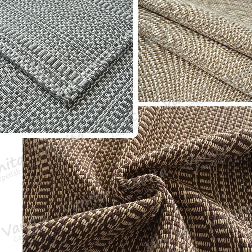 在台現貨｜厚磅素色棉麻地毯 編織 防貓抓 房間 床邊 客廳 臥室 沙發 棉麻 寵物 大 長 地 墊 毯 訂製-細節圖8