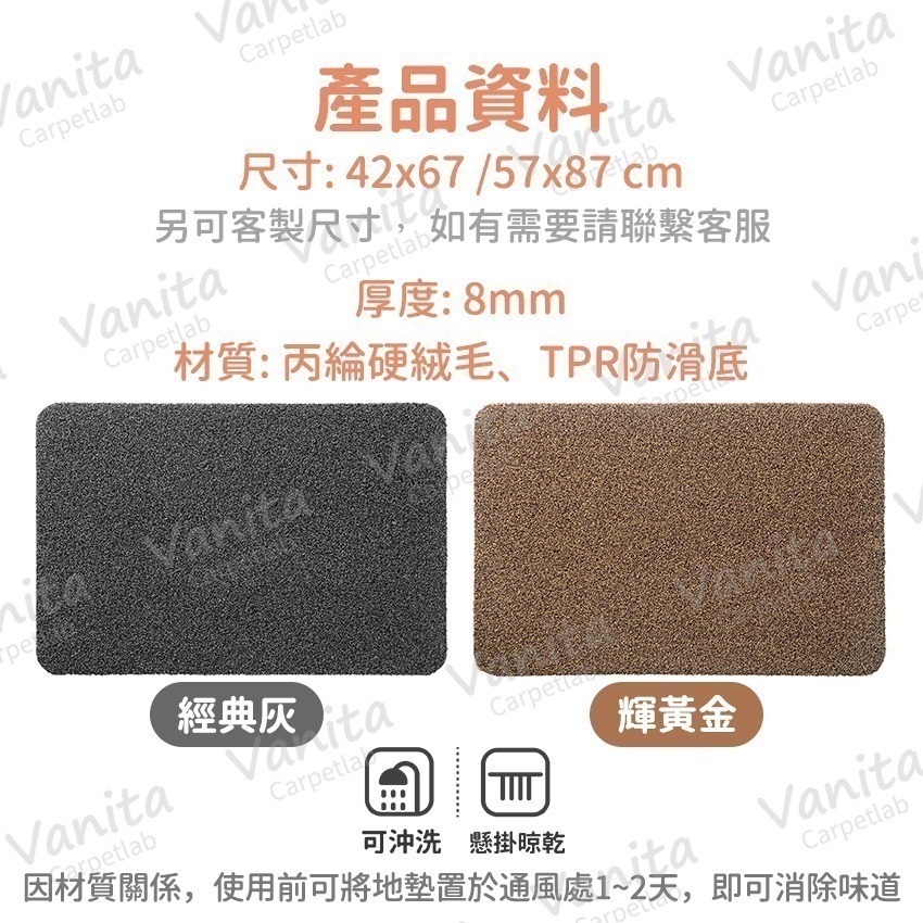 在台現貨｜超硬耐磨刮泥地墊 玄關 室外 門口 進門 刮沙 刮泥 除塵 防滑 大 門 地 腳 踏 墊 毯 訂製-細節圖10