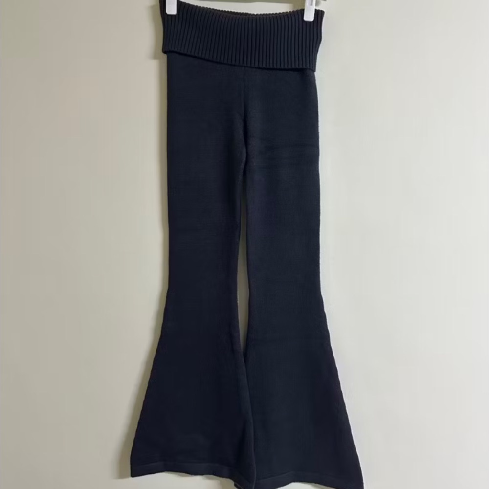 Edikted墨綠色格紋中高腰慵懶寬鬆蝴蝶結綁帶抽繩鬆緊直筒長褲寬褲-細節圖10