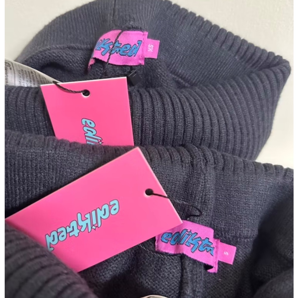 Edikted墨綠色格紋中高腰慵懶寬鬆蝴蝶結綁帶抽繩鬆緊直筒長褲寬褲-細節圖11