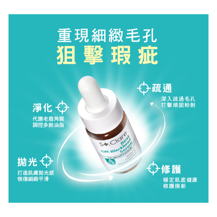 St.Clare聖克萊爾 新煥肌粉刺代謝精華 15ml-細節圖4