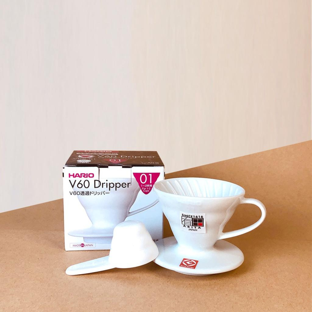 (現貨附發票) 瓦莎咖啡 咖啡 濾杯 HARIO VDC-01W VDC-02W V60白色陶瓷濾杯 1-2杯/1-4杯-細節圖3