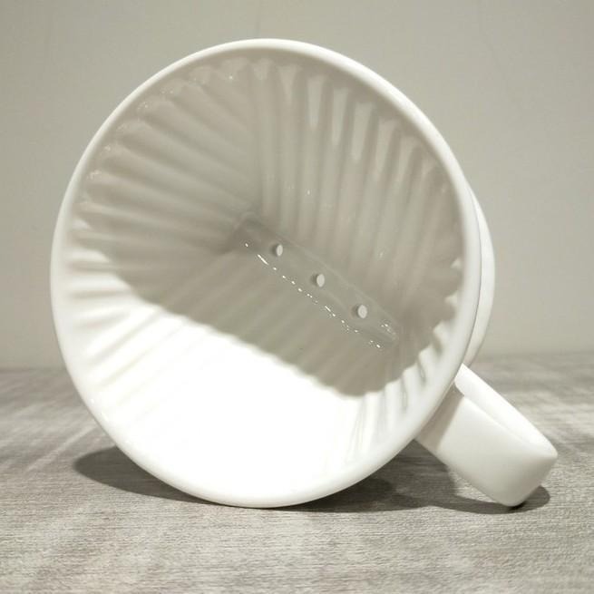 【快速出貨】Kalita 502029 502081 陶瓷扇型濾杯 梯型濾杯101 1-2人份 白/黑色 瓦莎咖啡-細節圖5