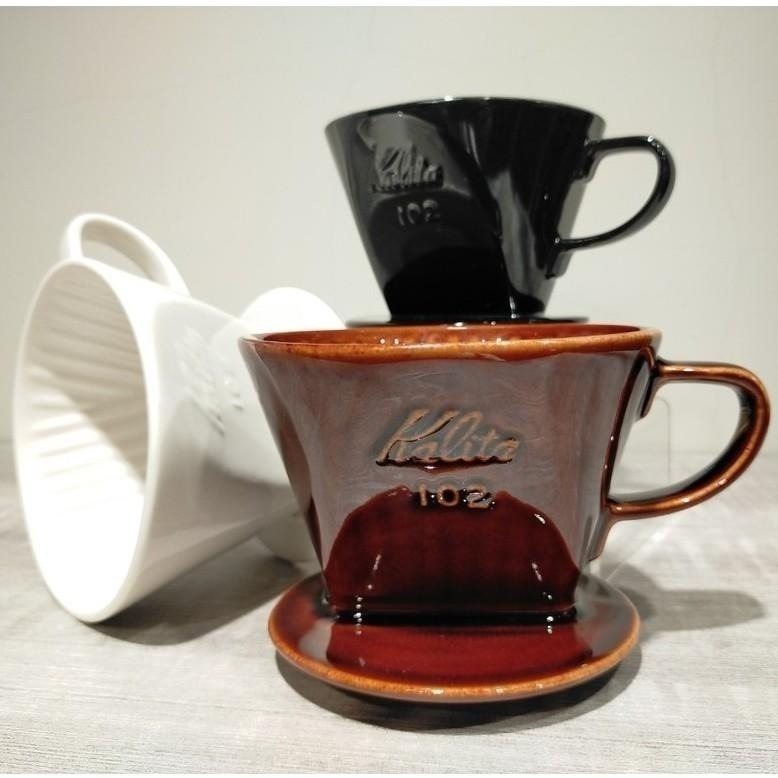 【快速出貨】Kalita 502029 502081 陶瓷扇型濾杯 梯型濾杯102 2-4人份 白/黑色 瓦莎咖啡-細節圖5