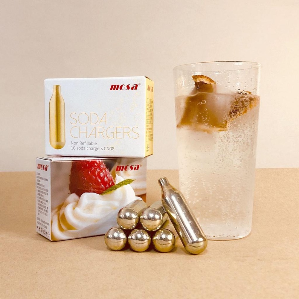 【熱銷破萬 多件優惠】瓦莎咖啡 MOSA 蘇打槍 N2O CO2 氣泡水 鮮奶油 補充瓶 食品添加用(一盒10入)-細節圖2
