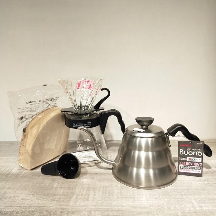 (現貨附發票) 瓦莎咖啡 咖啡濾杯 手沖壺 手沖咖啡壺 HARIO陶瓷02濾杯手沖組2-4杯 1000/1200ml-細節圖4