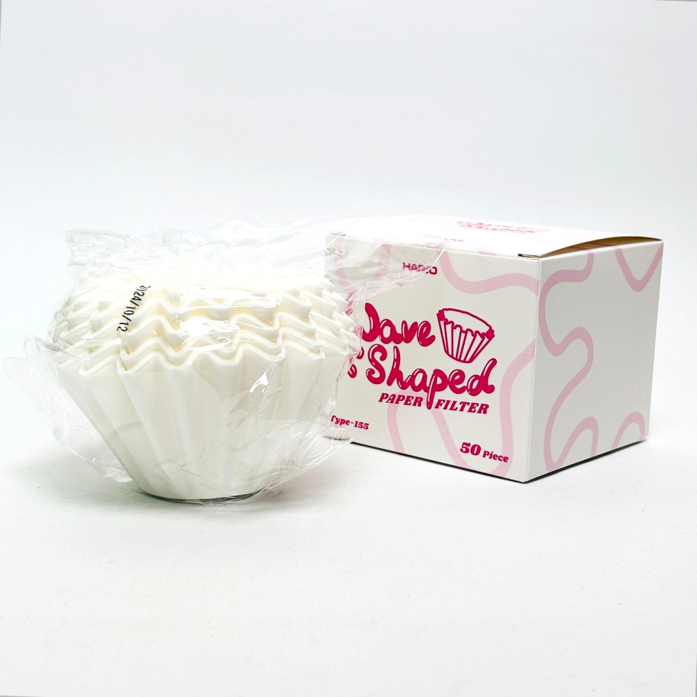 【好評推薦 快速出貨】HARIO 浪花01濾紙 波浪濾紙 蛋糕濾紙 平底濾紙 WCF-155-50W 瓦莎咖啡-細節圖3