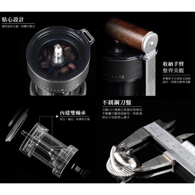 【不銹鋼刀盤】Driver 雙軸承伸縮磨豆機 附保護殼 手搖磨豆機 咖啡 磨豆機 瓦莎咖啡-細節圖8