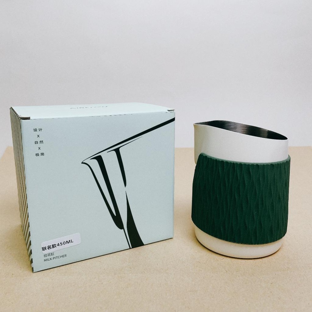 【拉花推薦 快速出貨】AIRFLOW x WPM 聯名無柄拉花鋼杯 450ml 拉花杯 拉花鋼杯 無炳拉花杯 瓦莎咖啡-細節圖4