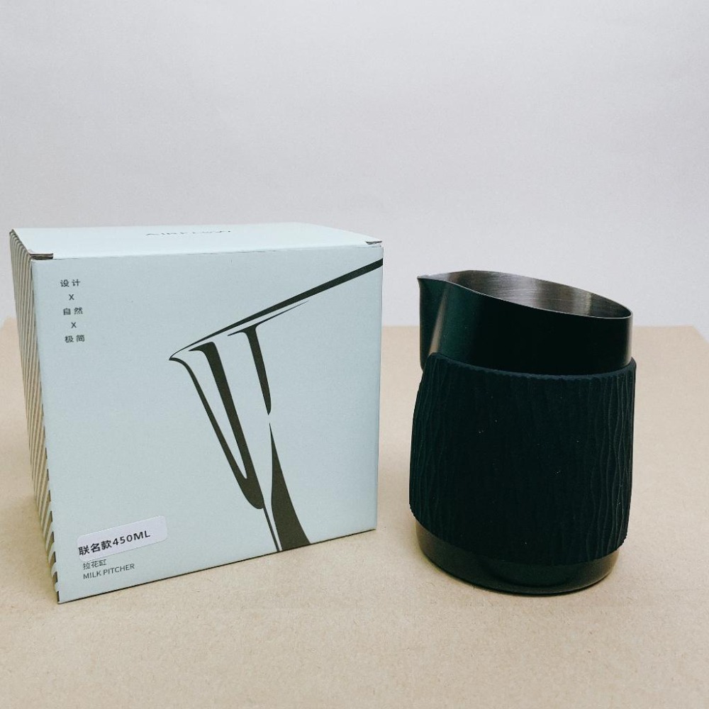 【拉花推薦 快速出貨】AIRFLOW x WPM 聯名無柄拉花鋼杯 450ml 拉花杯 拉花鋼杯 無炳拉花杯 瓦莎咖啡-細節圖6