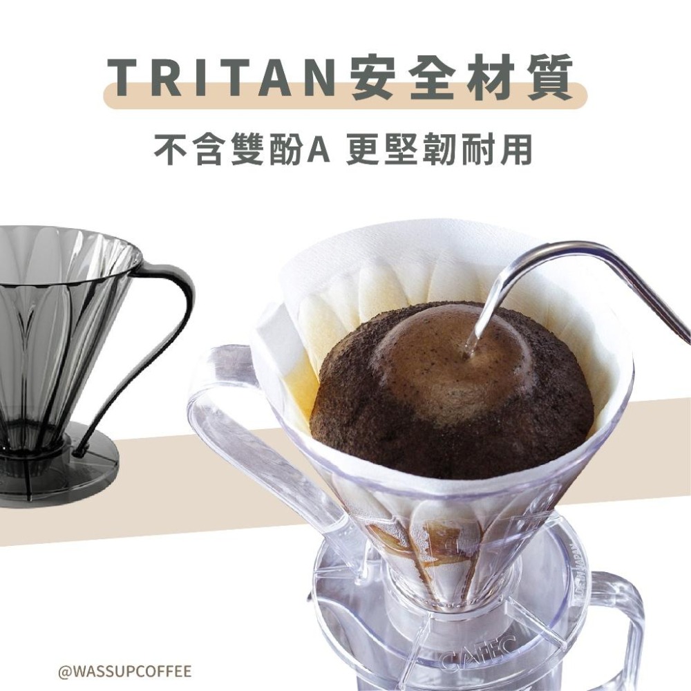 【好評推薦 快速出貨】CAFEC 日本三洋 Tirtan花瓣V45濾杯 錐形濾杯 花瓣濾杯 日本製 瓦莎咖啡-細節圖3