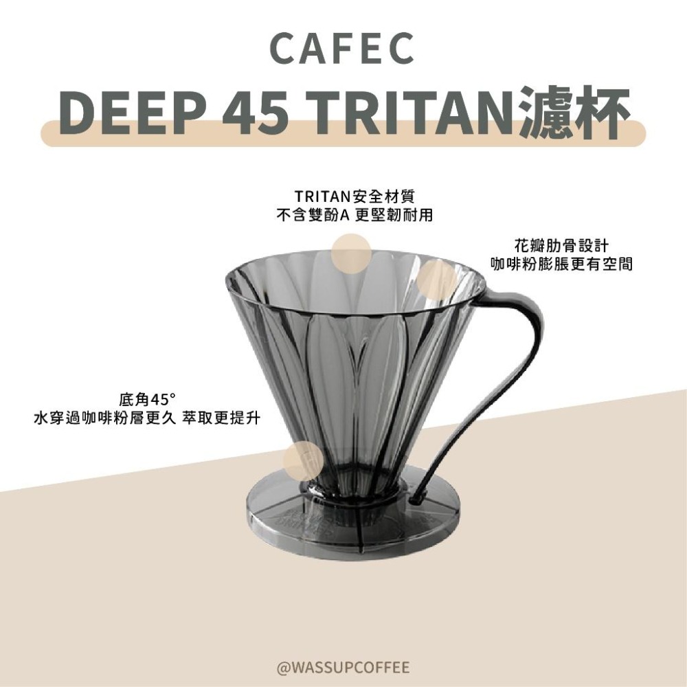【好評推薦 快速出貨】CAFEC 日本三洋 Tirtan花瓣V45濾杯 錐形濾杯 花瓣濾杯 日本製 瓦莎咖啡-細節圖6