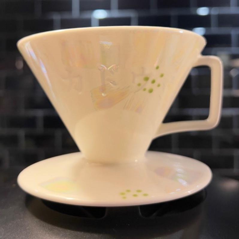 【限量款濾杯 快速出貨】星芒骨瓷濾杯 星芒濾杯 骨瓷濾杯 錦繪梅紋 櫻花限定版 全球限量2022個 瓦莎咖啡-細節圖4