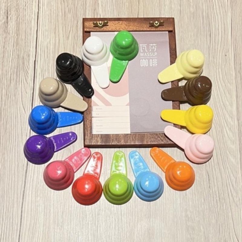 【高CP值首選】咖啡匙彩色長柄咖啡豆匙/彩色雲朵咖啡豆匙 量匙 長柄匙 10g/ 短柄 12g 隨機出貨不挑色-細節圖4