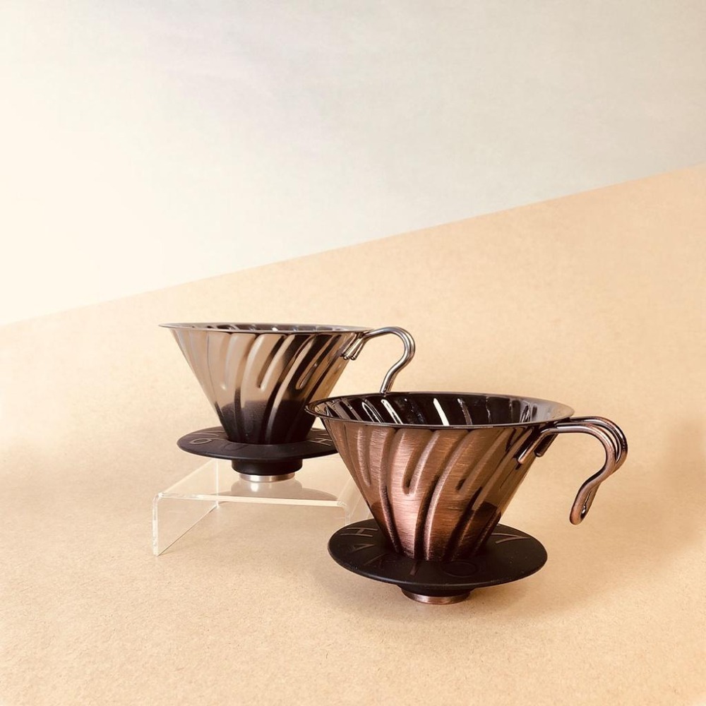 【好評推薦 快速出貨】HARIO V60白金 紅銅金屬濾杯 VDM-02HSV VDM-02CP 瓦莎咖啡-細節圖4