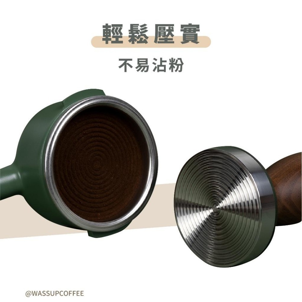 【好評推薦 快速出貨】AIRFLOW 雙底壓粉器 58.5mm 壓粉器 同心圓螺紋 平底 瓦莎咖啡-細節圖3