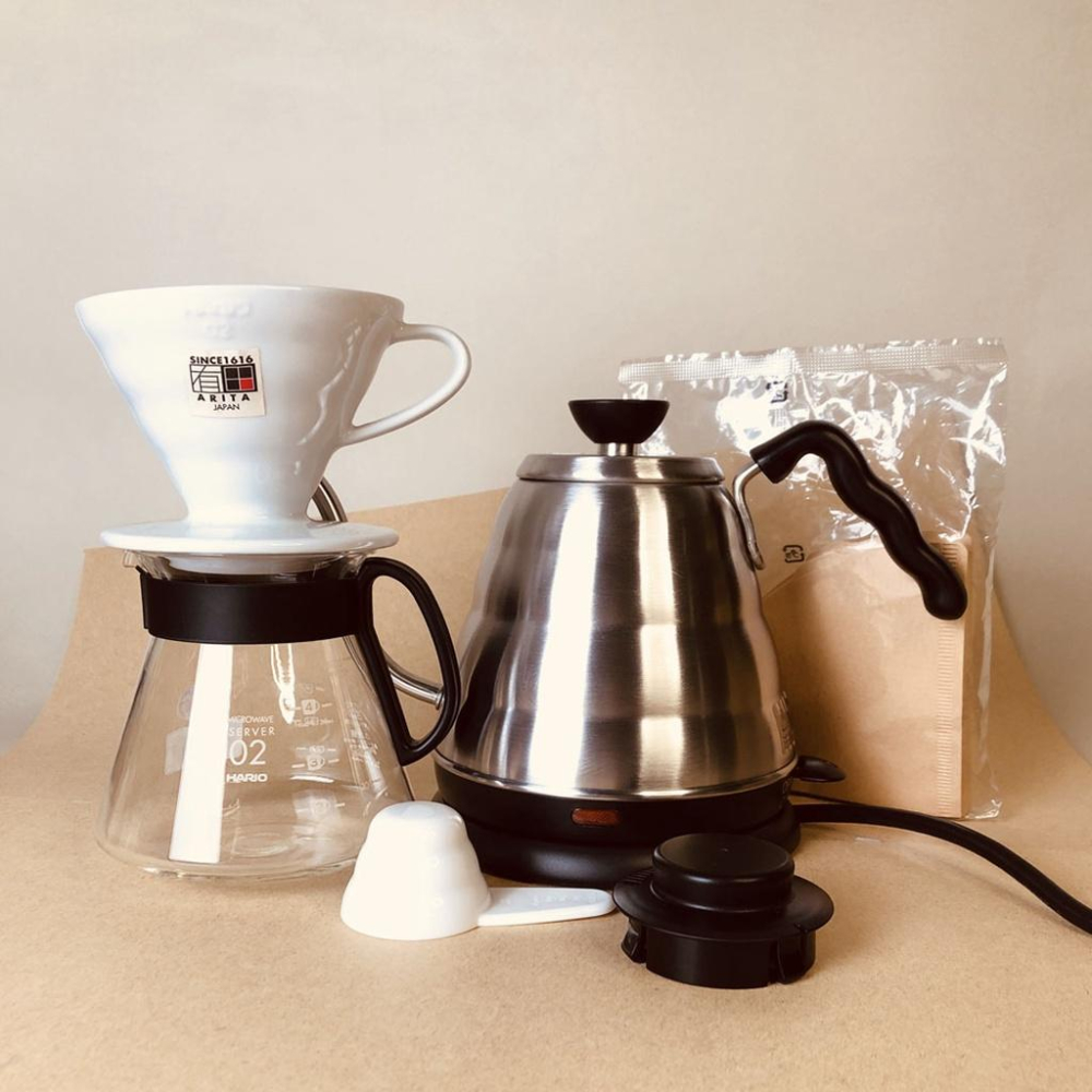 (現貨附發票) 瓦莎咖啡 EVKB-80HSV手沖咖啡壺組 HARIO 雲朵不銹鋼電熱細口壺+含蓋溫度計+手沖咖啡濾杯組-細節圖5