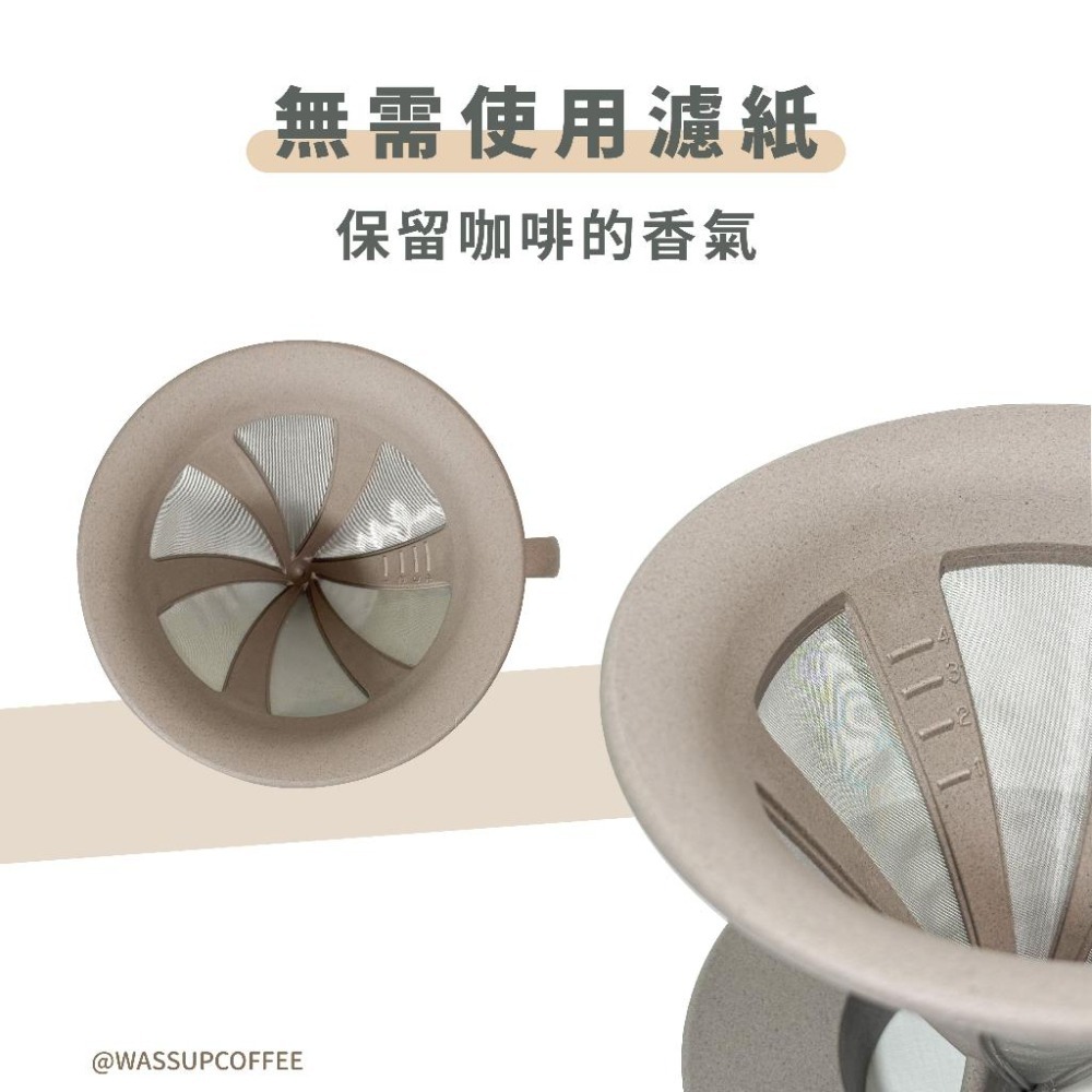 【環保材質】HARIO baton免濾紙濾杯 免濾紙 咖啡濾杯 咖啡渣製成 BT-CFOD-02 環保濾杯 1-4杯-細節圖4