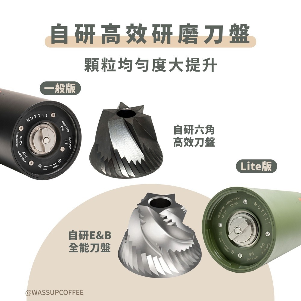 【好評推薦 快速出貨】Nuttii Grinding OX 便攜式電動磨豆機 不銹鋼刀盤 專利設計再升級 保固一年-細節圖4