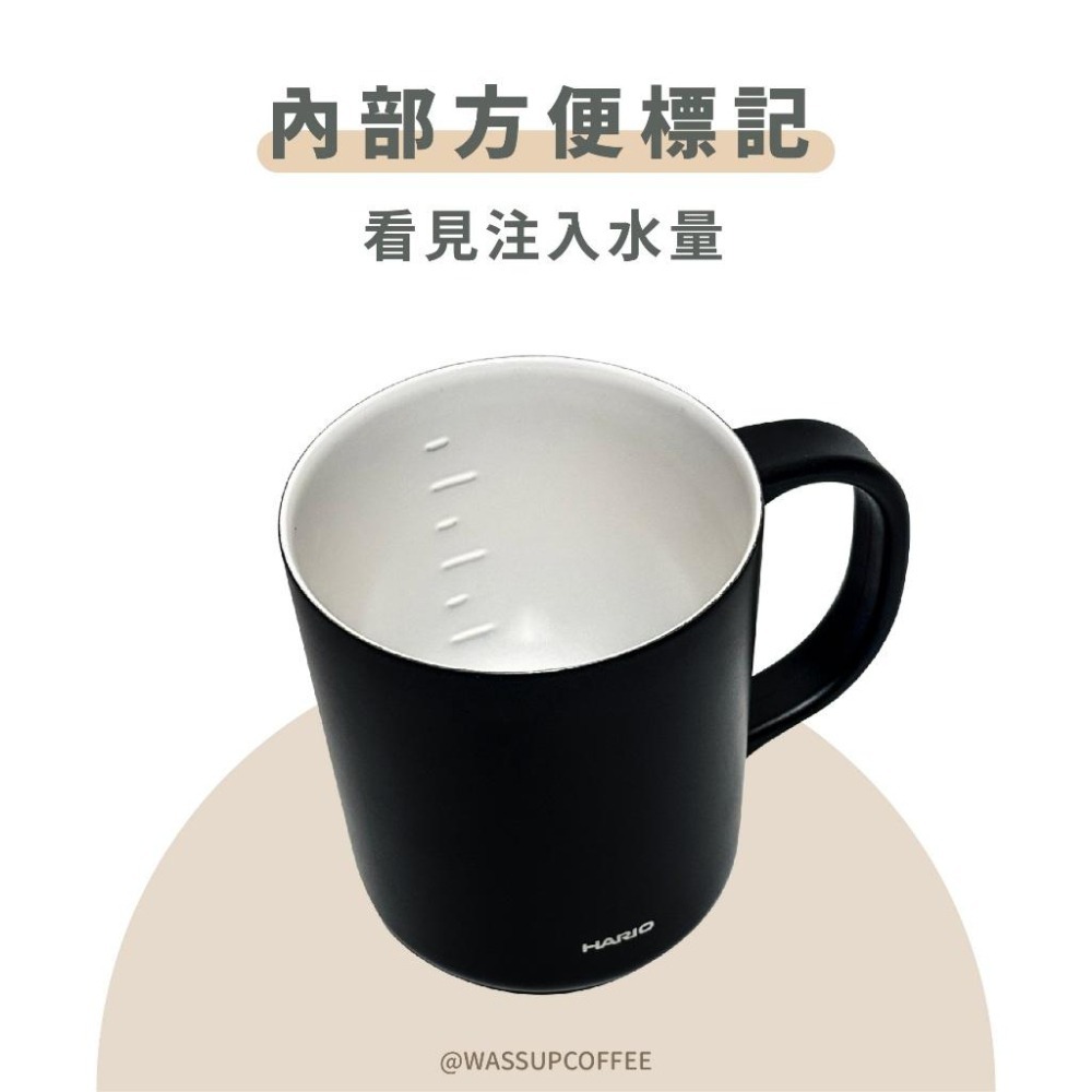 【陶瓷塗層 快速出貨】HARIO 不銹鋼陶瓷內膽保溫杯 不影響飲品風味 真空保溫不燙手 CMG-350B 瓦莎咖啡-細節圖5
