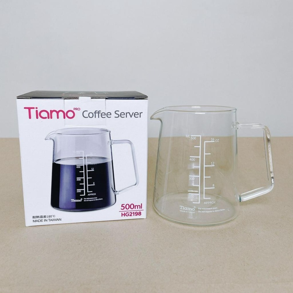 【好評推薦 快速出貨】Tiamo玻璃燒杯500ml 台灣製 耐熱玻璃 咖啡壺 燒杯 量杯 瓦莎咖啡-細節圖3