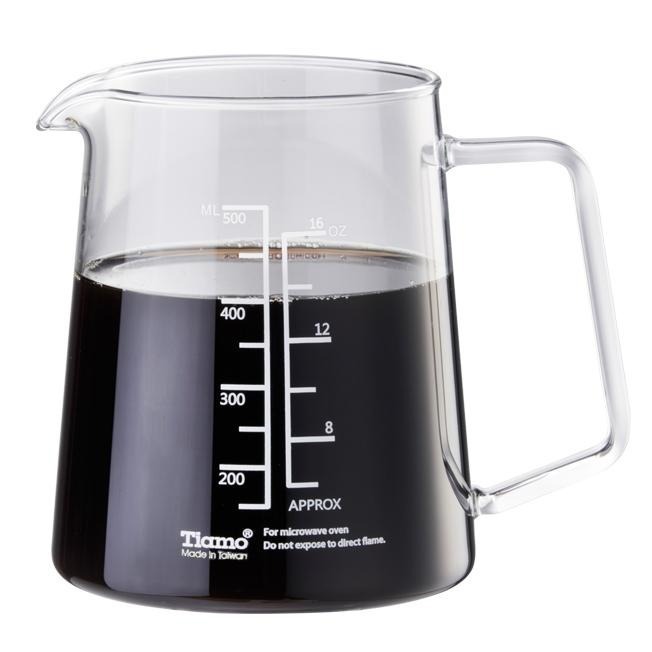 【好評推薦 快速出貨】Tiamo玻璃燒杯500ml 台灣製 耐熱玻璃 咖啡壺 燒杯 量杯 瓦莎咖啡-細節圖6