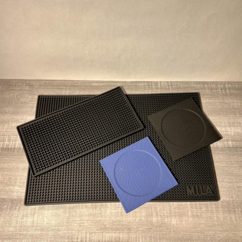 【瓦莎咖啡 附紙本發票】MILA 吧台必用 咖啡吧台墊 吧台墊 隔熱墊 酒吧墊 防滑 橡膠墊 黑色/ 藍色-細節圖2