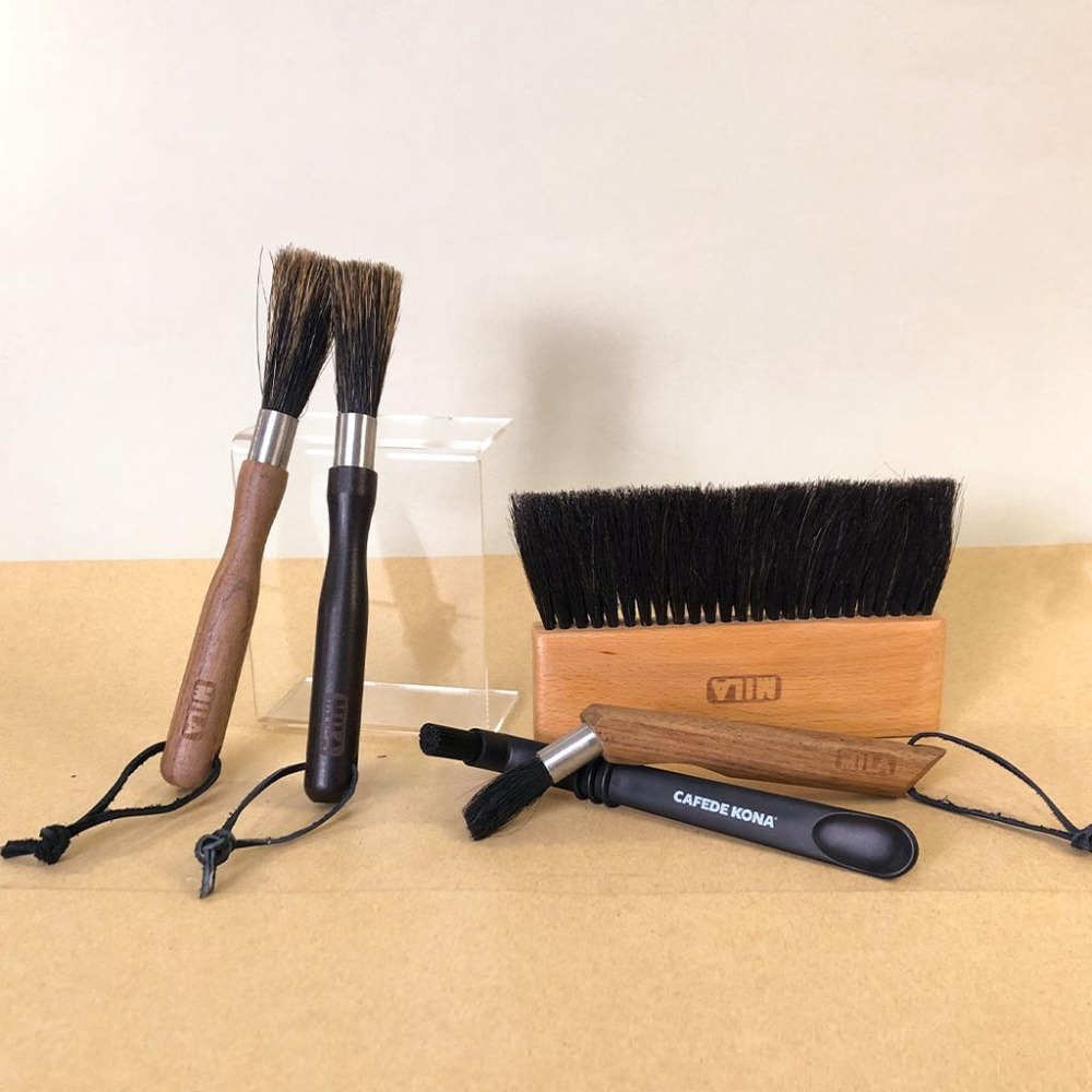 【清潔必備 快速出貨】MILA清潔毛刷 咖啡磨豆機清潔刷 木柄毛刷 豬鬃毛 馬尾毛 瓦莎咖啡-細節圖2