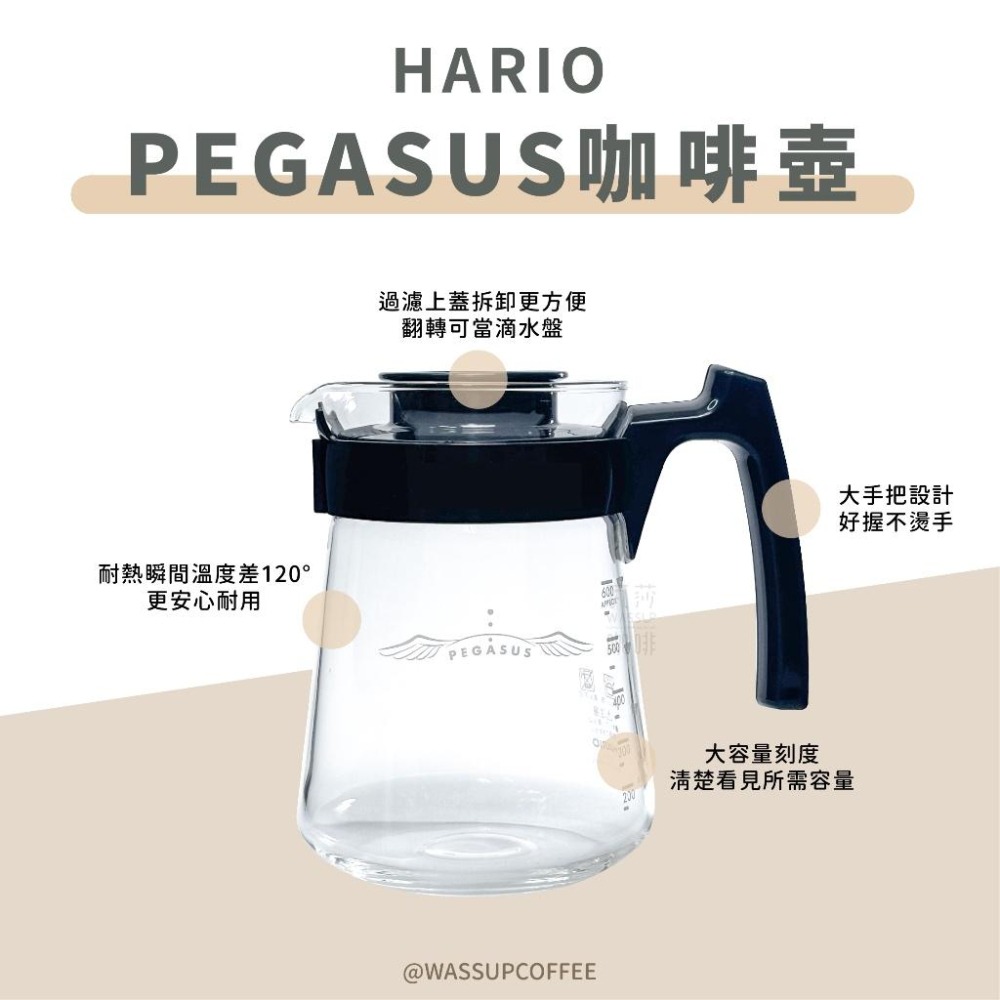 【好評不斷 CP值首選】HARIO PEGASUS耐熱咖啡壺 耐熱玻璃壺 PES-02B 日本製-細節圖7