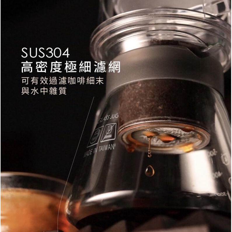 (現貨附發票) 瓦莎咖啡New Arrival Driver 外調式冰滴咖啡壺 600ml (附丸型濾紙)冰滴調節閥設計-細節圖7