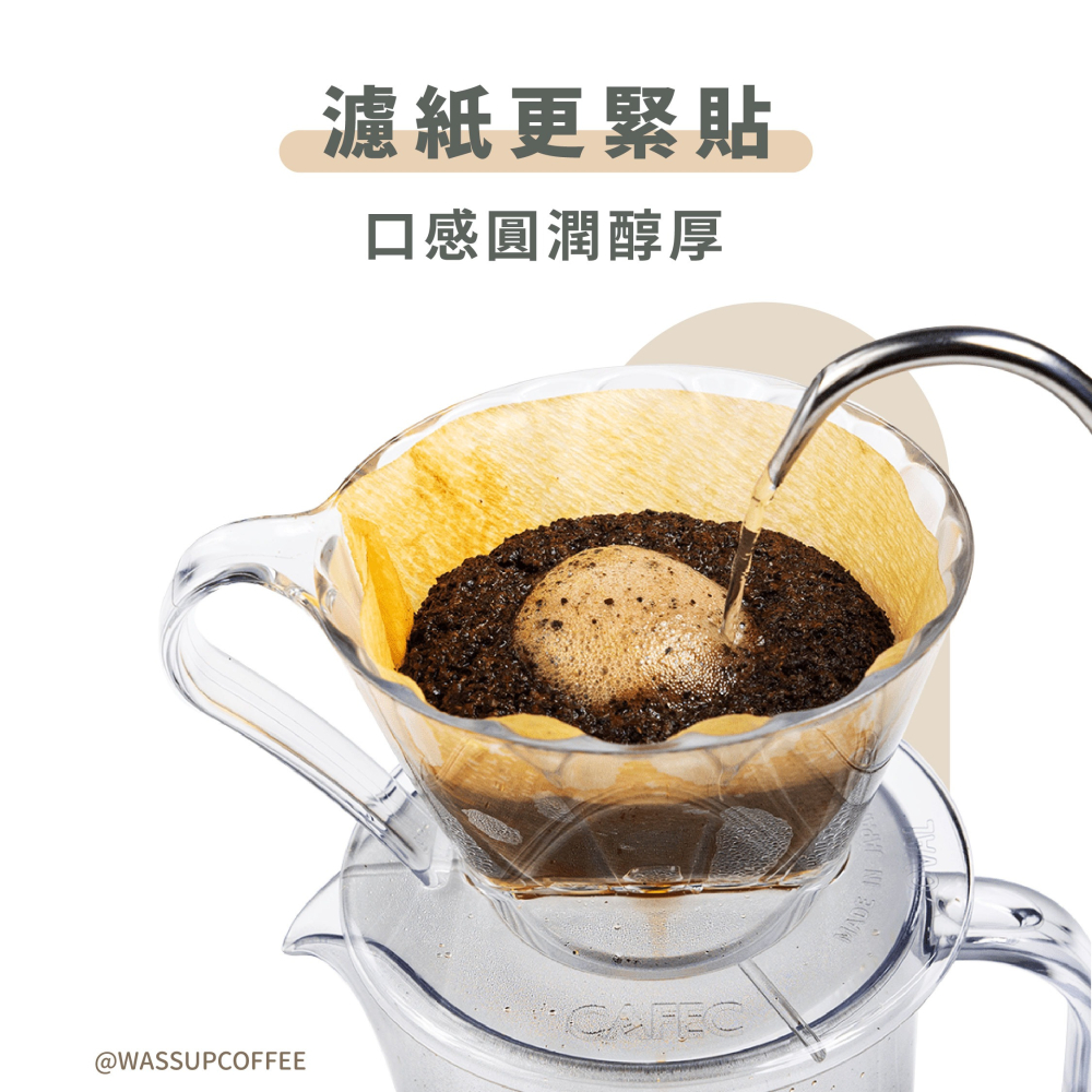 【瓦莎咖啡 新品上市】CAFEC 日本三洋 OVAL花瓣扇形濾杯 手沖濾杯 濾杯 花瓣肋骨 順暢萃取 Tritan材質-細節圖4