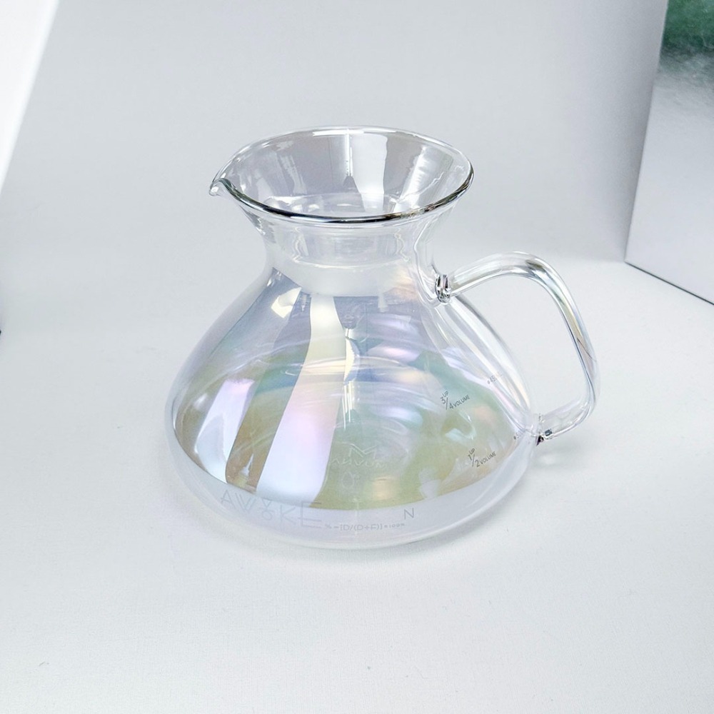 【好評推薦 快速出貨】MUVNA 慕威納 螢盞玻璃壺 450ml 咖啡壺 玻璃分享壺 手沖咖啡 炫彩 水墨黑 瓦莎咖啡-細節圖5
