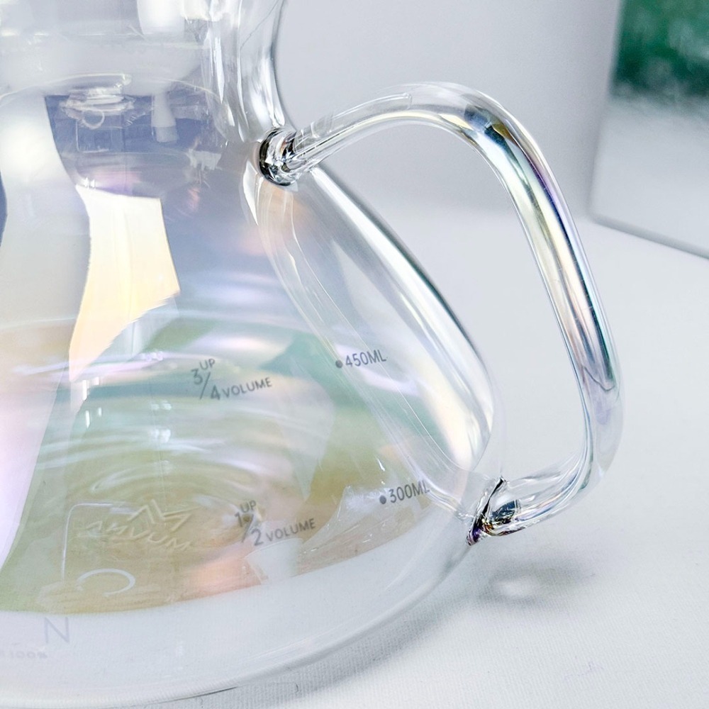 【好評推薦 快速出貨】MUVNA 慕威納 螢盞玻璃壺 450ml 咖啡壺 玻璃分享壺 手沖咖啡 炫彩 水墨黑 瓦莎咖啡-細節圖7