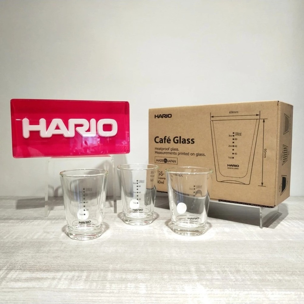 【好評推薦 快速出貨】HARIO 黑刻度耐熱玻璃杯 80ml / 140ml玻璃杯 量杯 濃縮杯 日本製 瓦莎咖啡-細節圖3