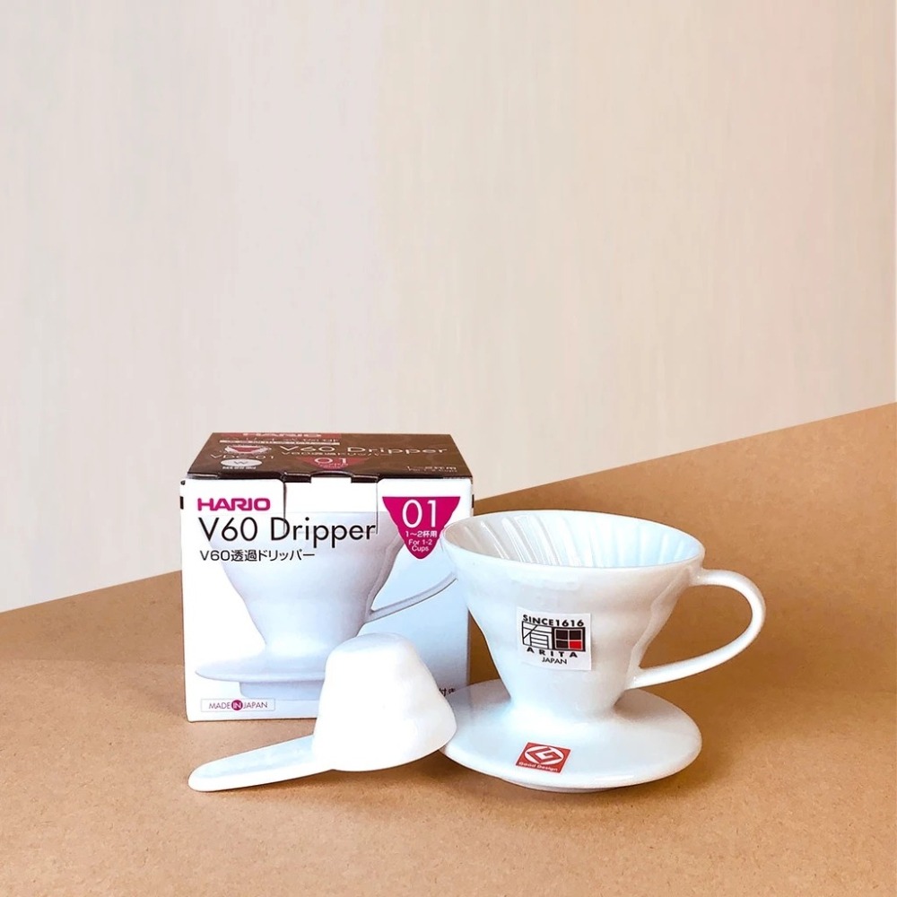 【快速出貨】HARIO VDC-01W VDC-02W V60白色陶瓷濾杯 咖啡 濾杯 1-2杯/1-4杯 瓦莎咖啡-細節圖4