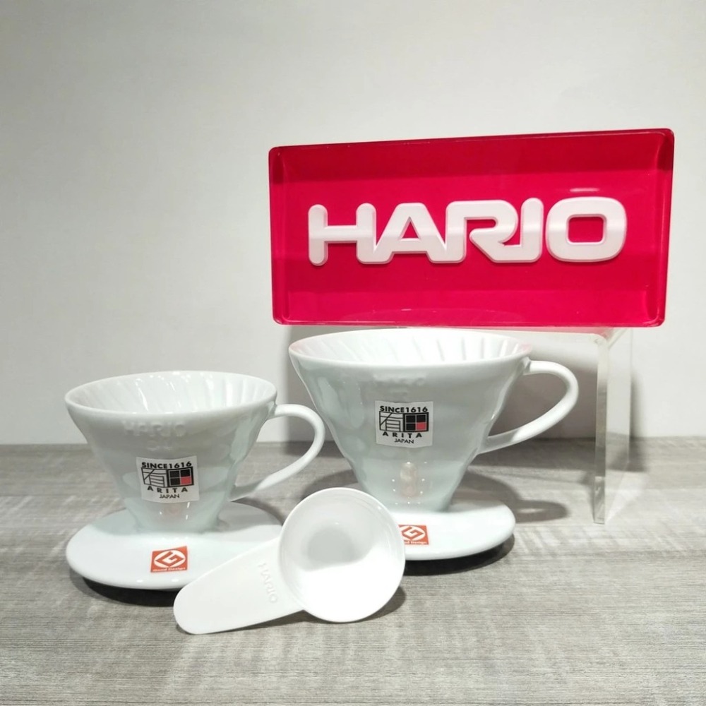 【快速出貨】HARIO VDC-01W VDC-02W V60白色陶瓷濾杯 咖啡 濾杯 1-2杯/1-4杯 瓦莎咖啡-細節圖5
