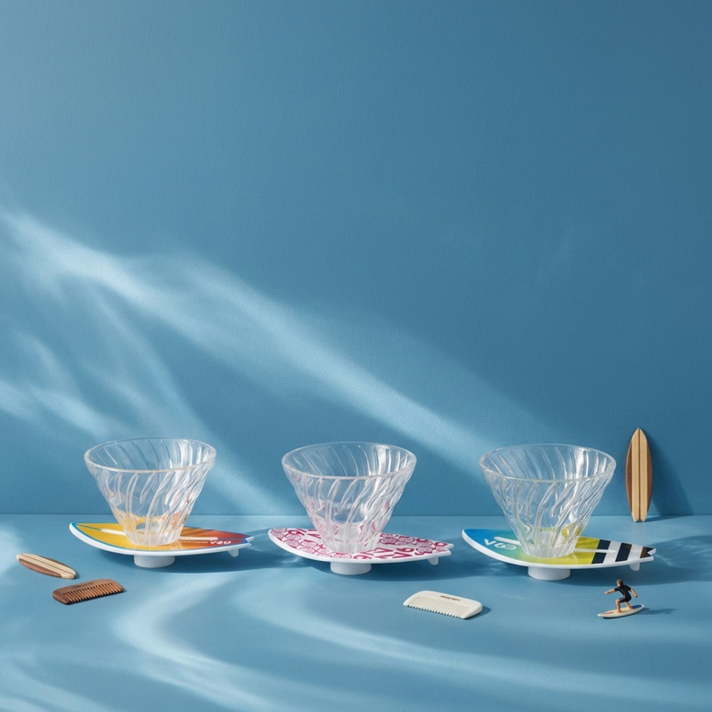 【衝浪愛好者必備新品】HARIO V60衝浪玻璃濾杯 咖啡濾杯 玻璃濾杯 錐形濾杯 衝浪者必備 VSB-02 瓦莎咖啡-細節圖9