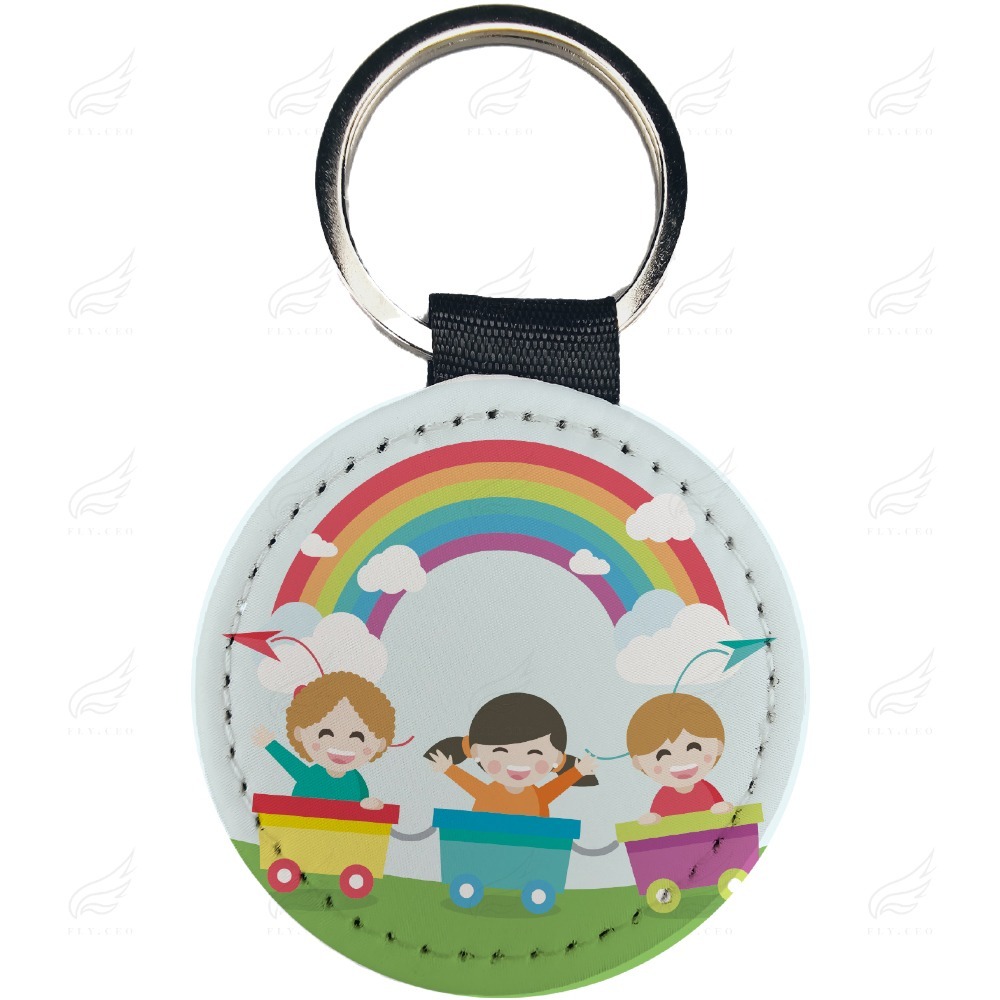 精美皮革鑰匙圈(小孩遊樂場)鑰匙圈 皮革鑰匙圈 熱轉印 送禮小物 婚禮小物 企業送禮 紀念品-規格圖5