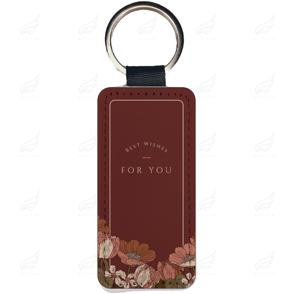 精美皮革鑰匙圈(Best Wishes For You)鑰匙圈 皮革鑰匙圈 熱轉印 送禮小物 婚禮小物 企業送禮 紀念品-規格圖6