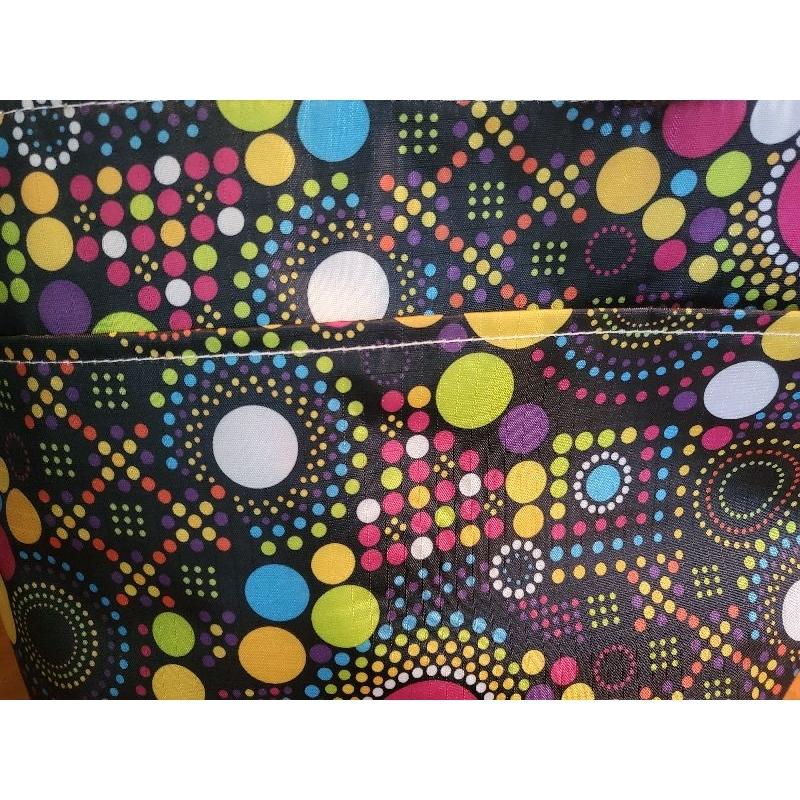 【樂樂的銅板雜貨店】手提保溫袋  點點印花鋁箔野餐袋 保冷袋 便攜式提袋 保冰便當袋-細節圖3